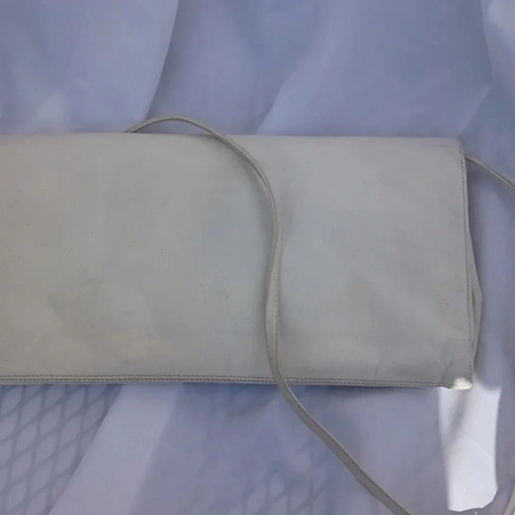 Vintage Halston cream colored long purse **